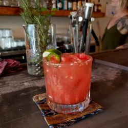 Wild Iris Bar - Mezcal, Chartreuse Verde, Sandia, Jalapeno, Y jugo de lima. The Sayulita Summer