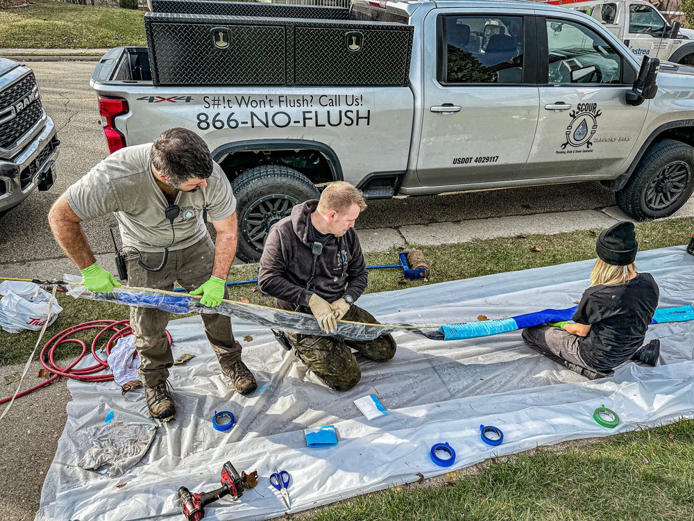 Slide of Scour Plumbing Drain and Sewer