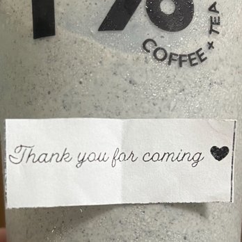 T% Coffee + Tea - Cute note - Coffee & Tea Near Me - Elk Grove, California