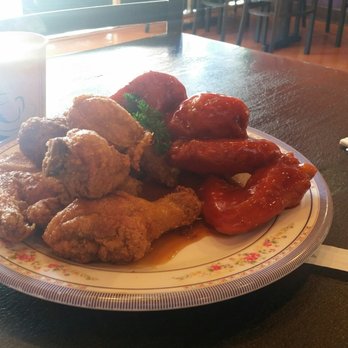 99 Chicken - Soy sauce chicken and spicy chicken (half and half order) - Korean Near Me - Santa Clara, California 99 Chicken - Soy sauce chicken and spicy chicken (half and half order) - Korean Near Me - Santa Clara, California