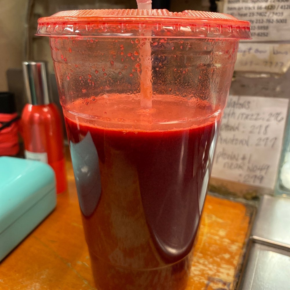 Suppose to be a carrot apple beet ginger juice Suppose to be a carrot apple beet ginger juice