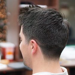 Derrell's Barber Shop - A nice low taper blended up.