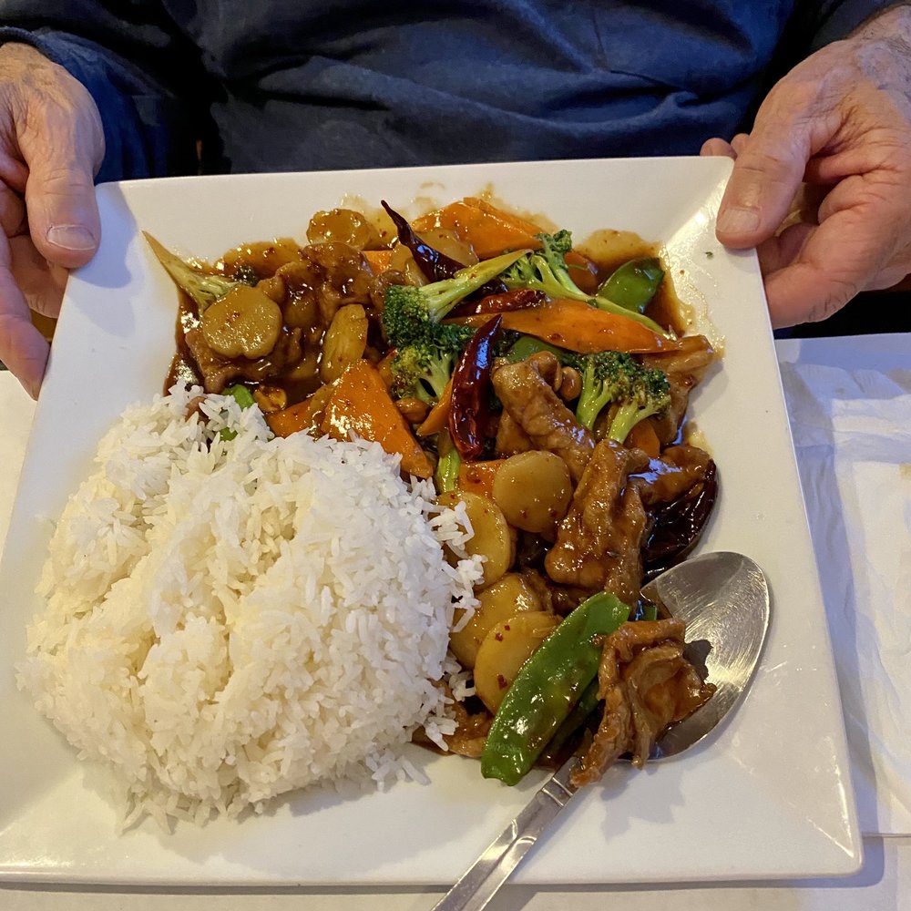 Sweet Rice - Pork, vegetables and spicy oyster sauce. - Asian Fusion Near Me - Teaticket, Massachusetts Sweet Rice - Pork, vegetables and spicy oyster sauce. - Asian Fusion Near Me - Teaticket, Massachusetts