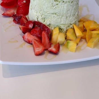 BAMBU - This was the large green tea shaved ice I ordered with strawberries and mangos! - Bubble Tea Near Me - Houston, Texas BAMBU - This was the large green tea shaved ice I ordered with strawberries and mangos! - Bubble Tea Near Me - Houston, Texas