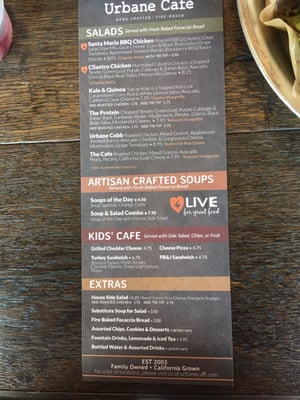 Menu photo 5 Urbane Cafe Thousand Oaks, CA
