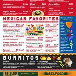 Señor Jalalpeño - 2026 Menu