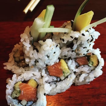Uchi Houston - Social hour nankai (salmon, mango, wasabi yogurt) - really fresh tasting ($6) - Sushi Bars Near Me - Houston, Texas Uchi Houston - Social hour nankai (salmon, mango, wasabi yogurt) - really fresh tasting ($6) - Sushi Bars Near Me - Houston, Texas