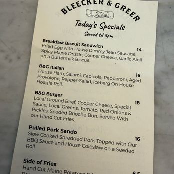 Bleecker and Greer - Cafes Near Me - Rockport, Maine