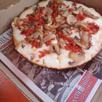 Noventa Millas Pizza - Chorizo and mushrooms the best Chorizo I've EVER had - Pizza Near Me - Tampa, Florida Noventa Millas Pizza - Chorizo and mushrooms the best Chorizo I've EVER had - Pizza Near Me - Tampa, Florida