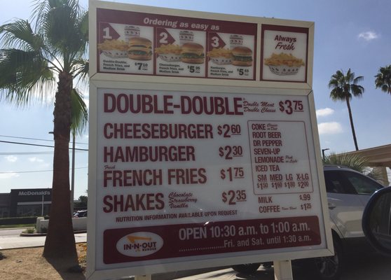 Menu photo 5 In-N-Out Burger Riverside, CA