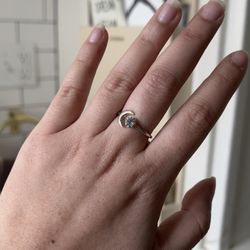 workshop vintage - Moon & Stone Sterling Ring $34 (?)