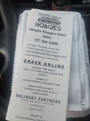 Menu photo 1 South Philly Hoagies Harrisburg, PA Menu photo 1 South Philly Hoagies Harrisburg, PA