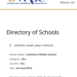 Math Enrichment - WASC website confirming that our local school is NOT affiliate with the accrediting company the owner of Math Enrichment cited