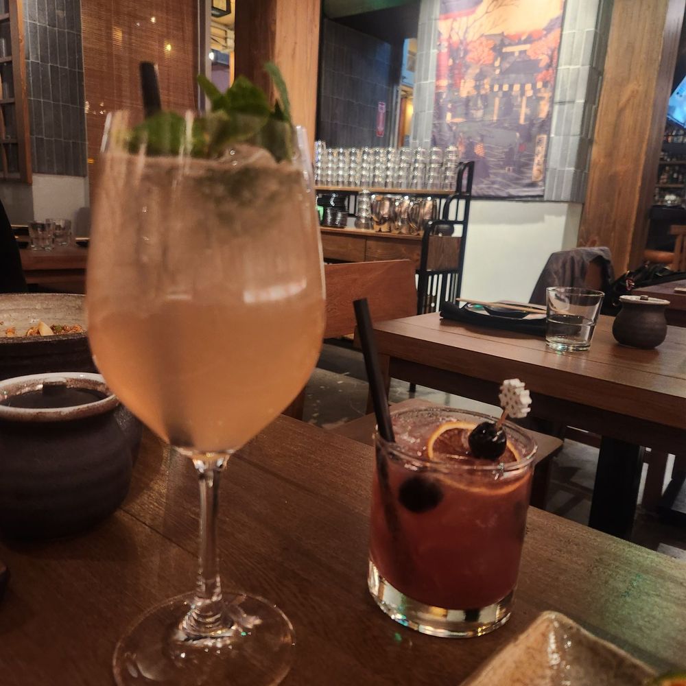 Obon Sushi Bar Ramen - Soju Spritz and Chiltepin Cobler - Sushi Bars Near Me - Phoenix, Arizona Obon Sushi Bar Ramen - Soju Spritz and Chiltepin Cobler - Sushi Bars Near Me - Phoenix, Arizona