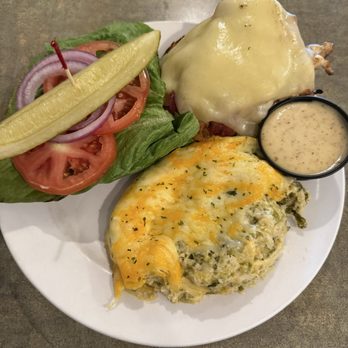 Cypress Creek Grill - Honey Dijon Chicken Sandwich $13.50. Too much cheese on brussel sprout casserole side - American Near Me - Elizabeth City, North Carolina Cypress Creek Grill - Honey Dijon Chicken Sandwich $13.50. Too much cheese on brussel sprout casserole side - American Near Me - Elizabeth City, North Carolina