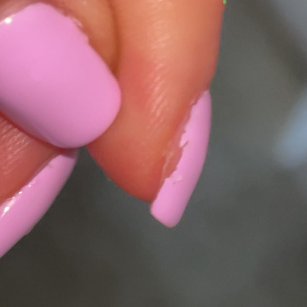 Result of having used nail file AFTER applying polish and top coat. I did not notice until day after. Result of having used nail file AFTER applying polish and top coat. I did not notice until day after.