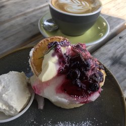Nourish Cafe - Lemon berry cake with cream