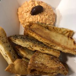 Chef Aristo's Eatery, Curbside & Catering - Tirokefteri- Roasted Red pepper & feta dip