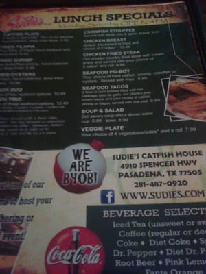 Menu photo 8 Sudie's Catfish House Pasadena, TX Menu photo 8 Sudie's Catfish House Pasadena, TX