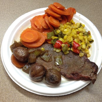 Terrace Café - Steak with potatoes, carrots, and a corn medley. - Cafeteria Near Me - Chapel Hill, North Carolina Terrace Café - Steak with potatoes, carrots, and a corn medley. - Cafeteria Near Me - Chapel Hill, North Carolina