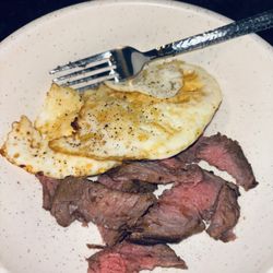 Burgundy's Local Grass Fed Meat Market - Steak and eggs soo good even the next day.