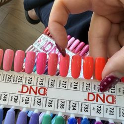 Space Nails Spa - Color pallet of nail color options