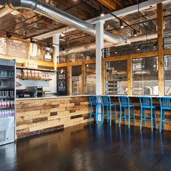 Our market & cafe looks into our mill and bakery