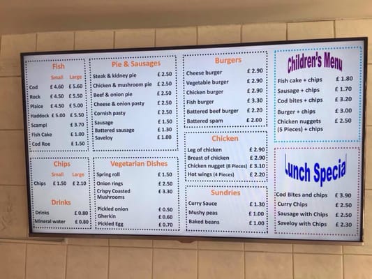 Menu photo 1 New Garden Fish Bar High Wycombe, BKM