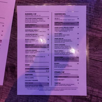Menu photo 5 Log Cabin Pub Sumner, WA