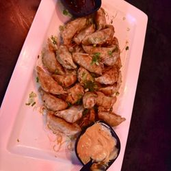 Ryo Sushi - Crispy and crunchy Fried Pork dumplings with spicy or sweet tangy sauce ...