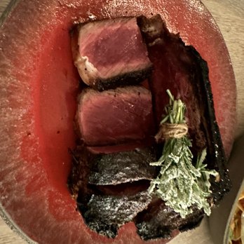 Knife & Spoon - "Medium rare" 30 day aged NY strip - Seafood Near Me - Orlando, Florida Knife & Spoon - "Medium rare" 30 day aged NY strip - Seafood Near Me - Orlando, Florida