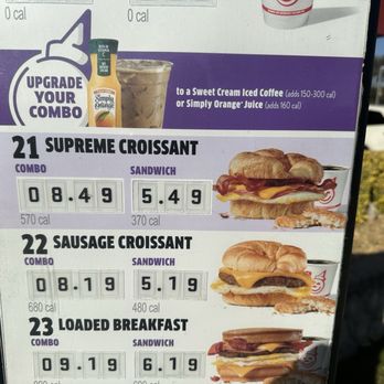 Jack in the Box - The item and price - Fast Food Near Me - Chino Hills, California
