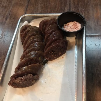 Pike Kitchen - Blood sausage, oops we took a few bites before picture - Korean Near Me - Rockville, Maryland Pike Kitchen - Blood sausage, oops we took a few bites before picture - Korean Near Me - Rockville, Maryland