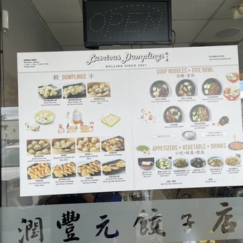 Luscious Dumplings - Menu outside - Noodles Near Me - Monrovia, California Luscious Dumplings - Menu outside - Noodles Near Me - Monrovia, California