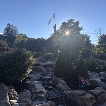 Timbers Pub & Grill - Beautiful waterfall area by pavilion - Pubs Near Me - Stroudsburg, Pennsylvania