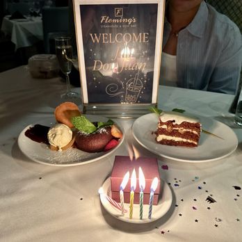 Fleming’s Prime Steakhouse & Wine Bar - Don't skip the Lava & Carrot Cake! But make sure you order the Lava in advance because it takes about 15 minutes to bake! - Steakhouses Near Me - Pasadena, California