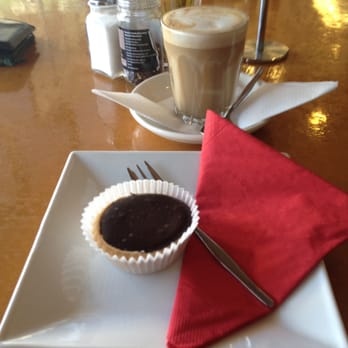 Appleseed Cafe - Salted Caramel Tart with Soy Latte. - Restaurants Near Me - Strathalbyn, SA