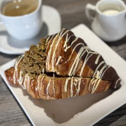 Benzo Cafe - Dubai Chocolate Croissant $9.25 Their signature!