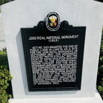 Rizal Park - Jose Rizal National Monument plaque - Parks Near Me - Manila, NCR