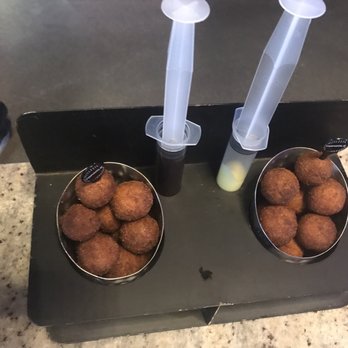 Topgolf - 24 doughnut holes with chocolate & Bavarian cream - Golf Near Me - Scottsdale, Arizona Topgolf - 24 doughnut holes with chocolate & Bavarian cream - Golf Near Me - Scottsdale, Arizona
