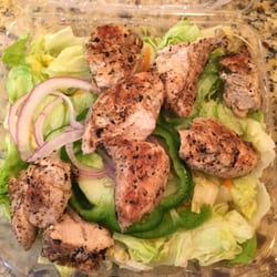 Romano's Pizza & Roast Beef of Dracut - Fresh garden salad with grilled chicken (ordered without tomatoes)