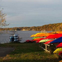 It's just a few steps from our store to our dock on beautiful Irondequoit Bay.