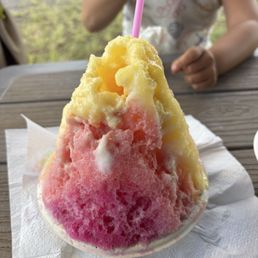 Rainbow shaved ice. Rainbow shaved ice.