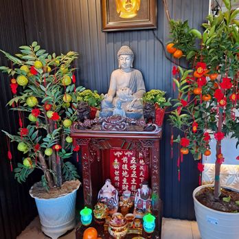 Pho 99 - a buddha statue and fruit trees - Vietnamese Near Me - Fremont, California Pho 99 - a buddha statue and fruit trees - Vietnamese Near Me - Fremont, California