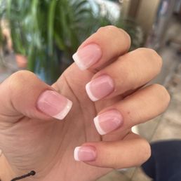 Close up of the French tips Close up of the French tips