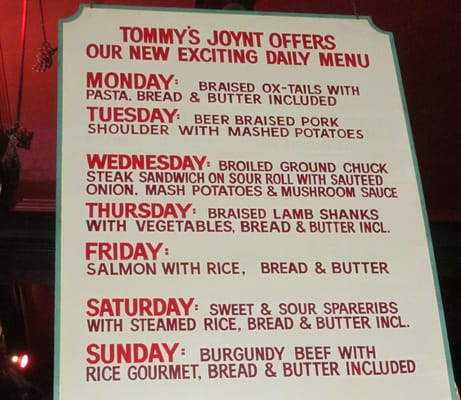 Menu photo 6 Tommy's Joynt San Francisco, CA Menu photo 6 Tommy's Joynt San Francisco, CA