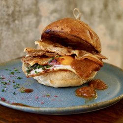 The Silly Tart Kitchen - House cured Bacon and Egg roll