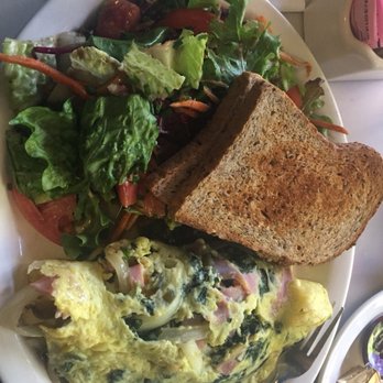 Toast - Ham omelette with mesclun salad (special) - New American Near Me - New York, New York Toast - Ham omelette with mesclun salad (special) - New American Near Me - New York, New York