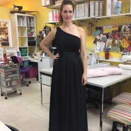 My hemmed and fitted bridesmaid dress!
