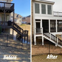 Just Decks - Screen Room and upper level deck using Trex decking and Trex handrails.